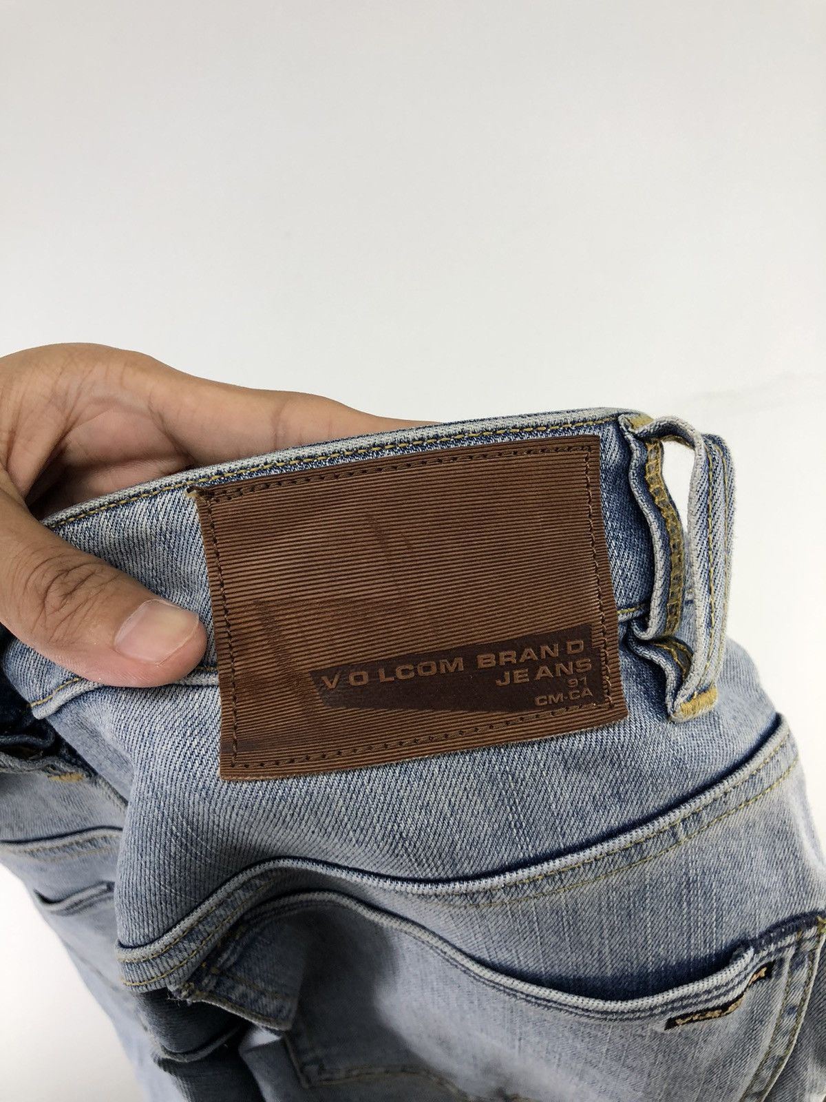 Volcom Vintage Volcom Solver Modern Straight Light Wash Jeans Size US 32 / EU 48 - 20 Thumbnail