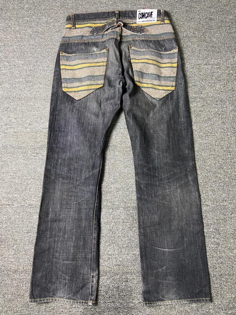 Japanese Brand CNCV Concave Attempt Relaxed Fit Cut Jeans (136) Size US 33 - 2 Thumbnail