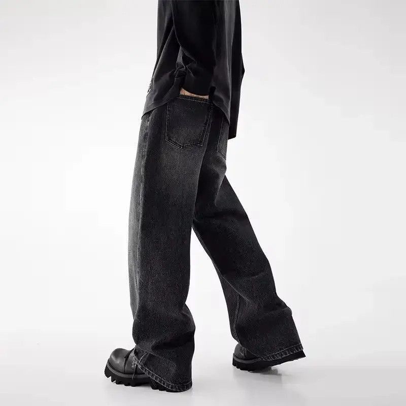Japanese Brand Vintage Washed Black Micro Flare Straight Jeans Size US 30 / EU 46 - 4 Thumbnail