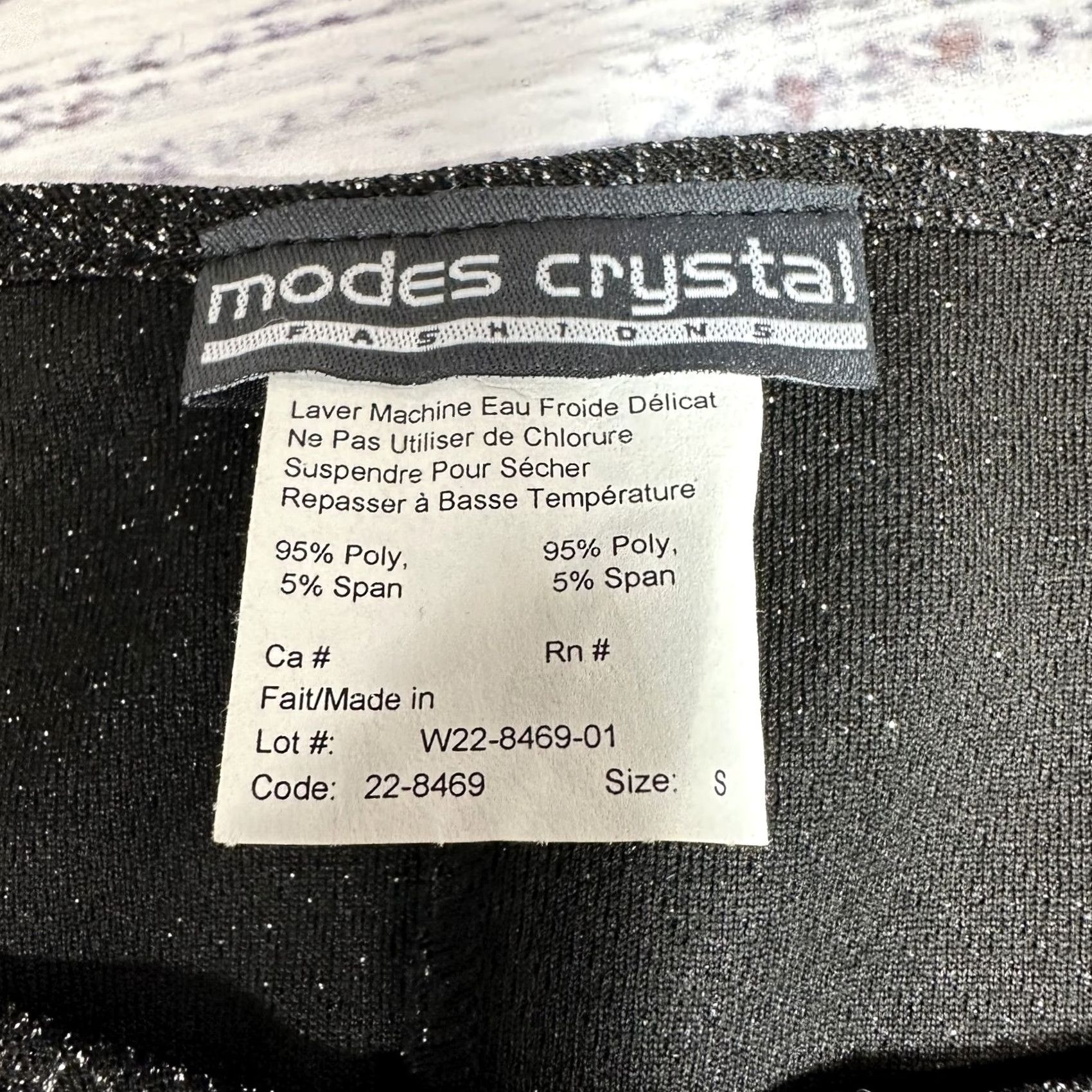 Vintage Modes Crystal Gray Sparkle Bodycon Dress Tie Front Formal Cocktail Sz S NWT Size S / US 4 / IT 40 - 4 Thumbnail