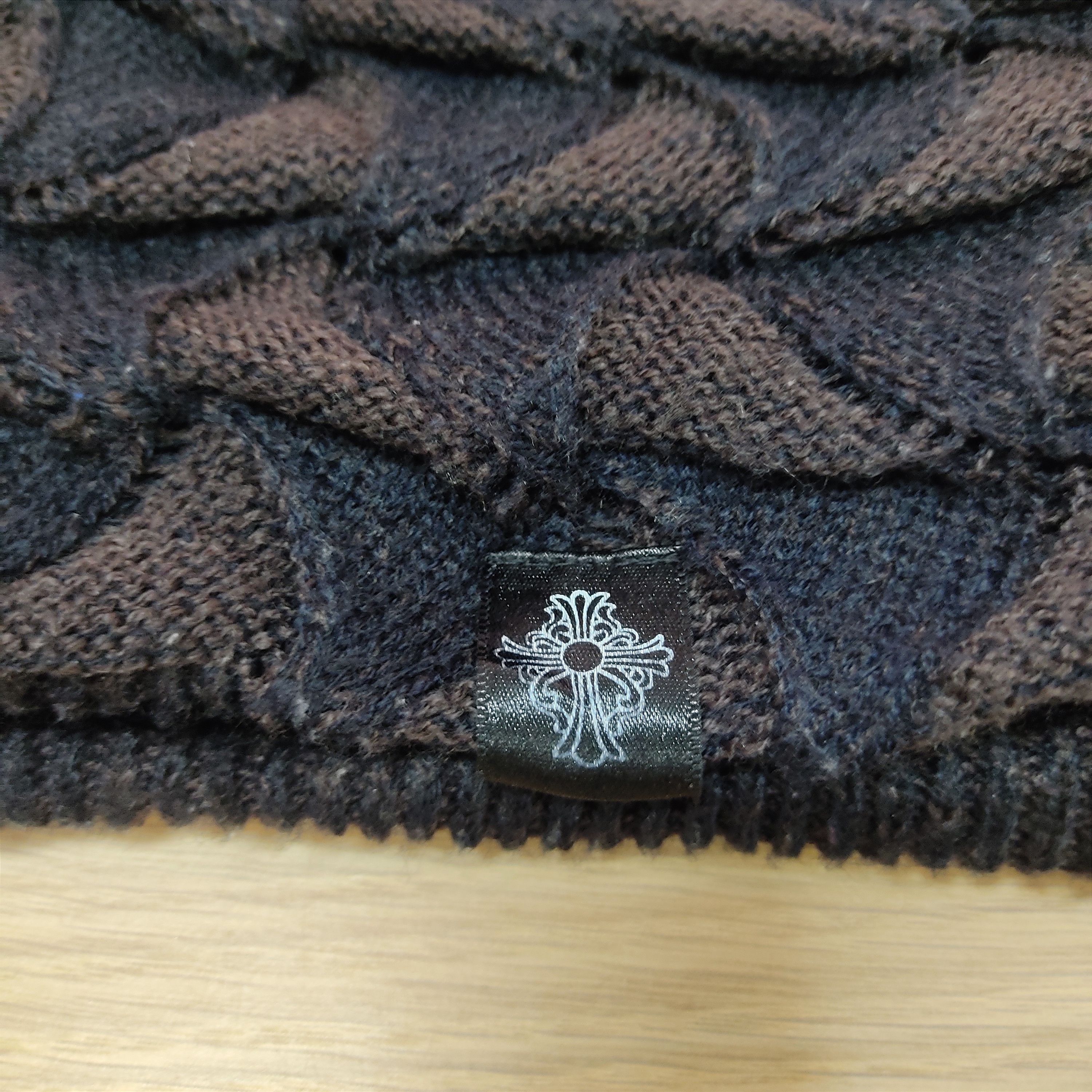 Beauty Beast Reversible Knitted Chrome of Hearts Inspired Pattern Beanie Size ONE SIZE - 3 Thumbnail