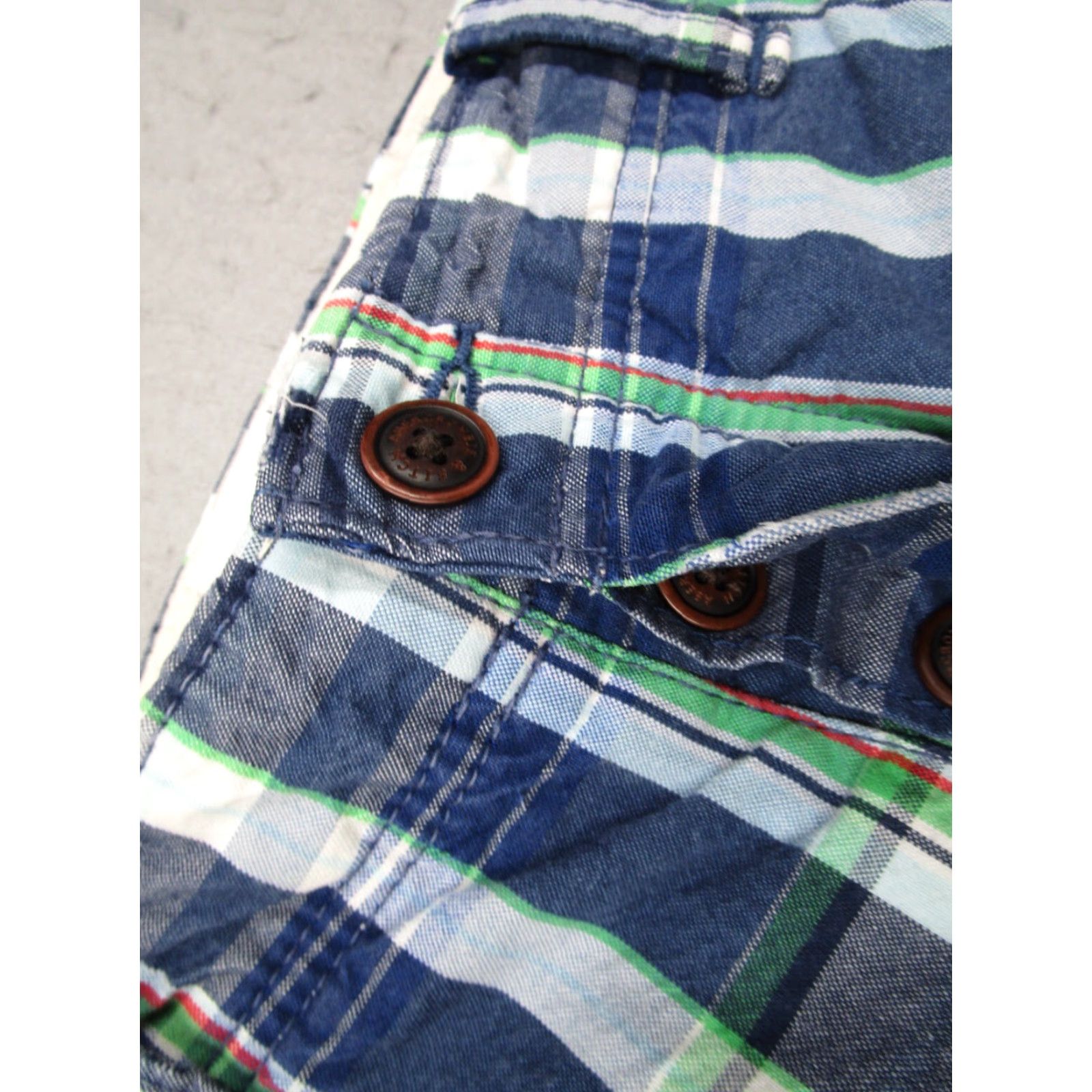 Abercrombie & Fitch VINTAGE Abercrombie & Fitch Shorts Men 32 Cargo Plaid Cotton 10" Casual Skate Workwear Size US 32 / EU 48 - 4 Thumbnail