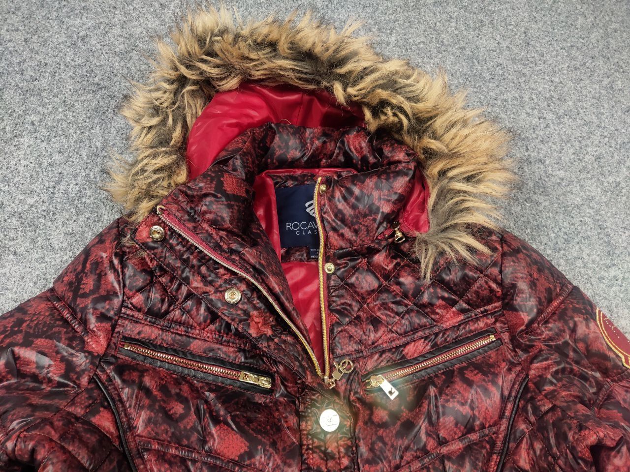 Rocawear Vintage Rocawear Y2K Style red pattern Fur Hoodie Jacket LGB Size L / US 10 / IT 46 - 5 Thumbnail