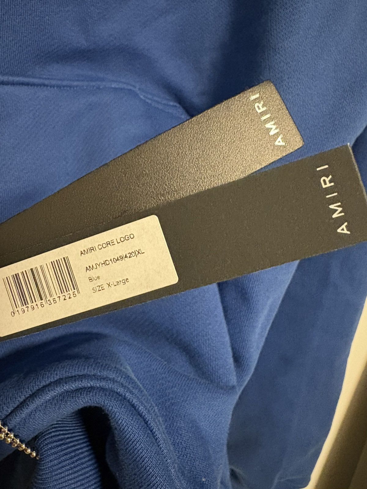 Amiri NEW Amiri Core Logo Blue Heavyweight Hoodie Size X-LARGE Size US XL / EU 56 / 4 - 5 Thumbnail