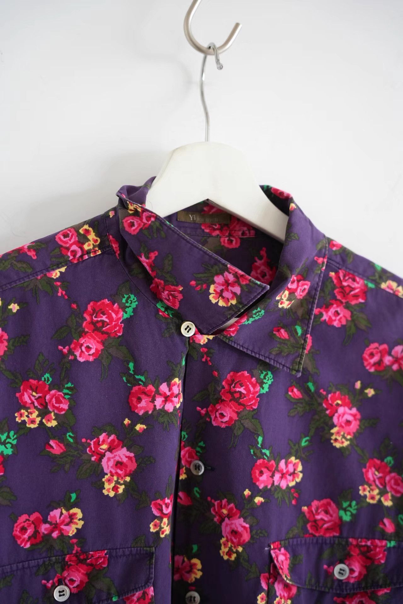 Yohji Yamamoto Yohji Yamamoto 90s All-Over Rose Print Shirt K4 Size US L / EU 52-54 / 3 - 4 Thumbnail