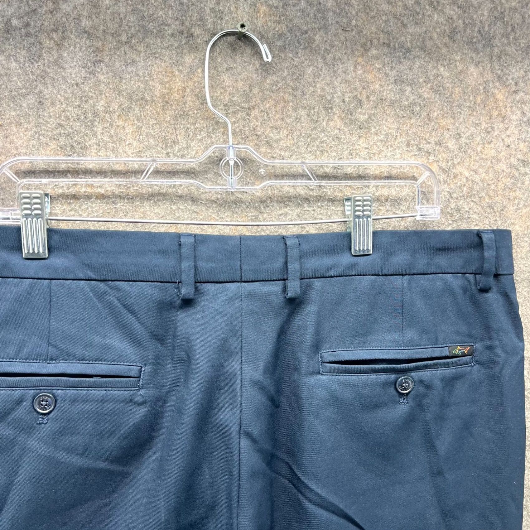Vintage Greg Norman Shorts Mens 36 Blue Navy Cotton Chino Flat Front Knit Golf Casual Shoes? Size US 36 / EU 52 - 5 Thumbnail