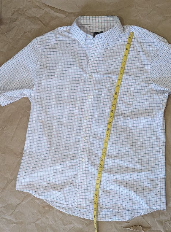 Jos. A. Bank Traveler men's pink blue plaid short sleeve button up shir Size US L / EU 52-54 / 3 - 5 Thumbnail