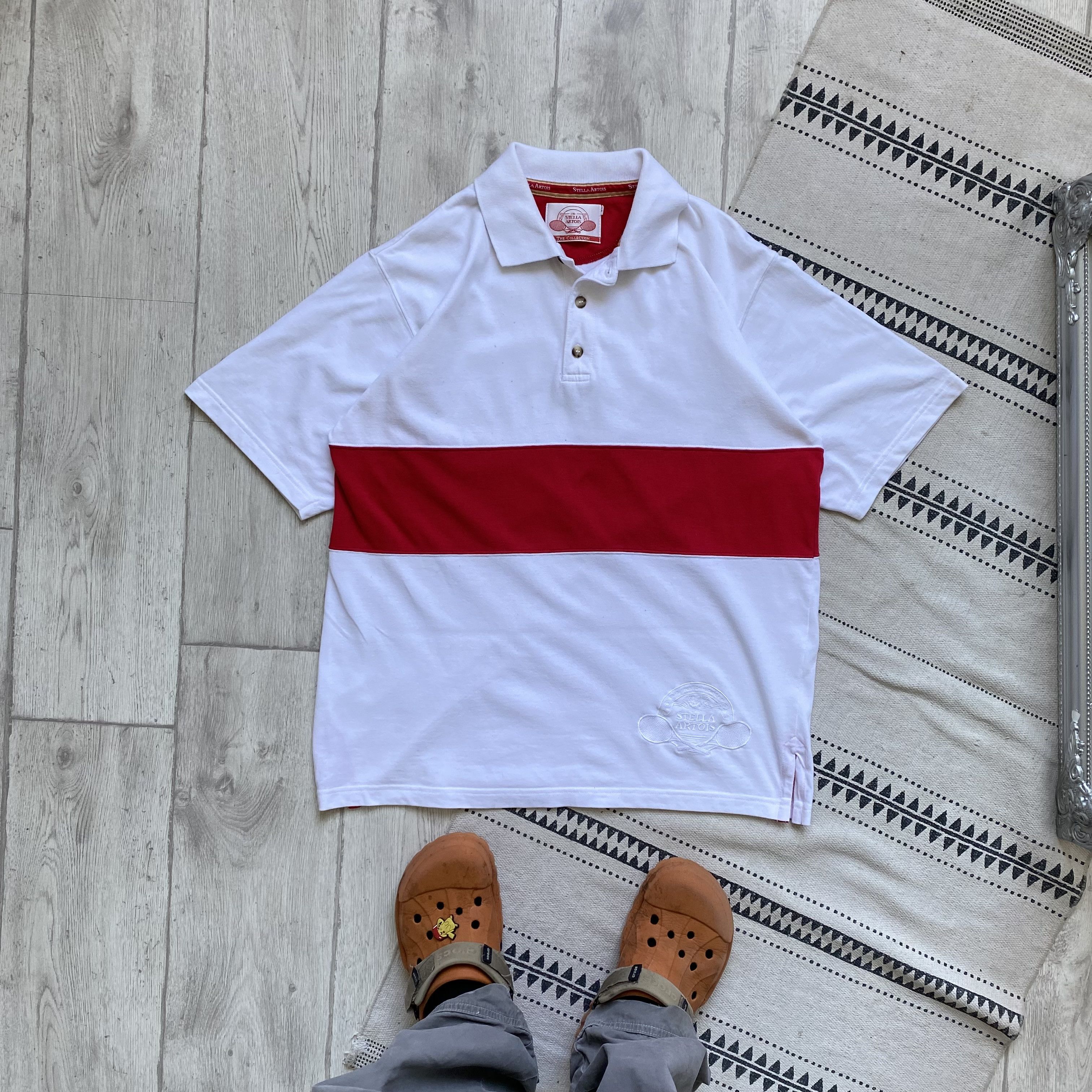 Heineken Vintage 90s Stella Artois Polos Tee Y2K Drink beer Size US M / EU 48-50 / 2 - 1 Thumbnail