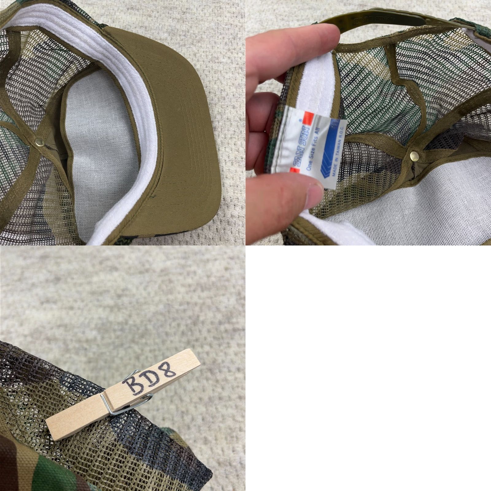 Roper Vintage San Sun Camouflage Trucker Hat Cap Adult One Size Green 90s Army Outdoor Workwear Size ONE SIZE - 8 Thumbnail