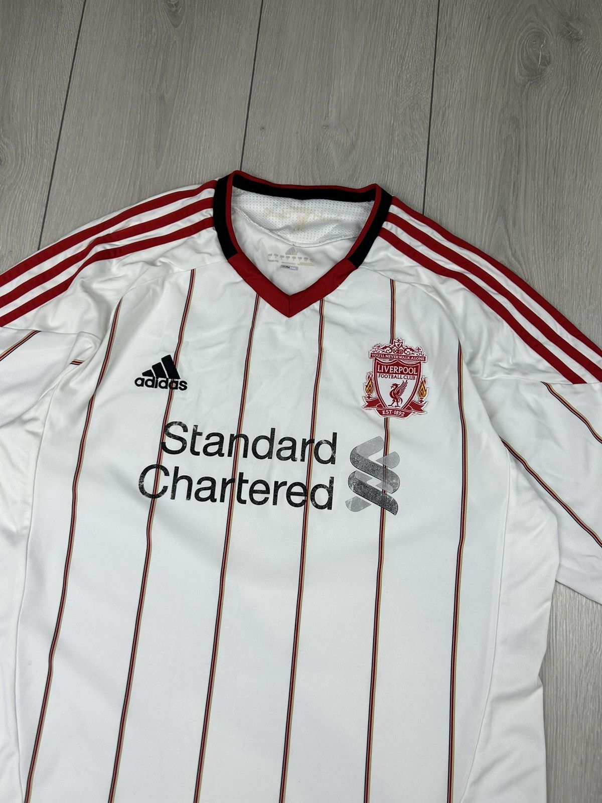 Adidas Adidas Liverpool #9 Carroll Away Shirt 2010-11 jersey Size L Size US L / EU 52-54 / 3 - 4 Thumbnail