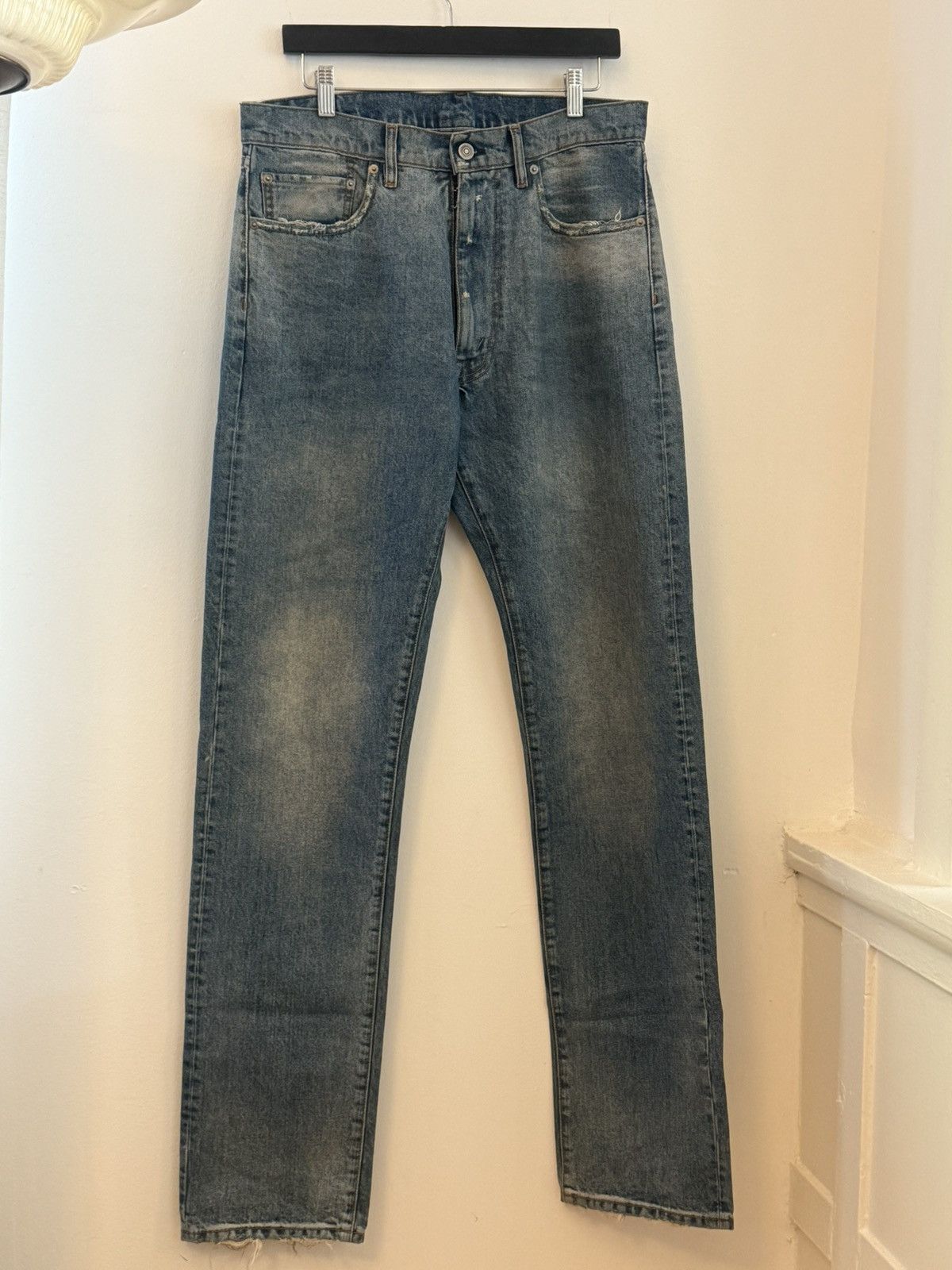 Maison Margiela Light Medium Wash Distressed Jeans
