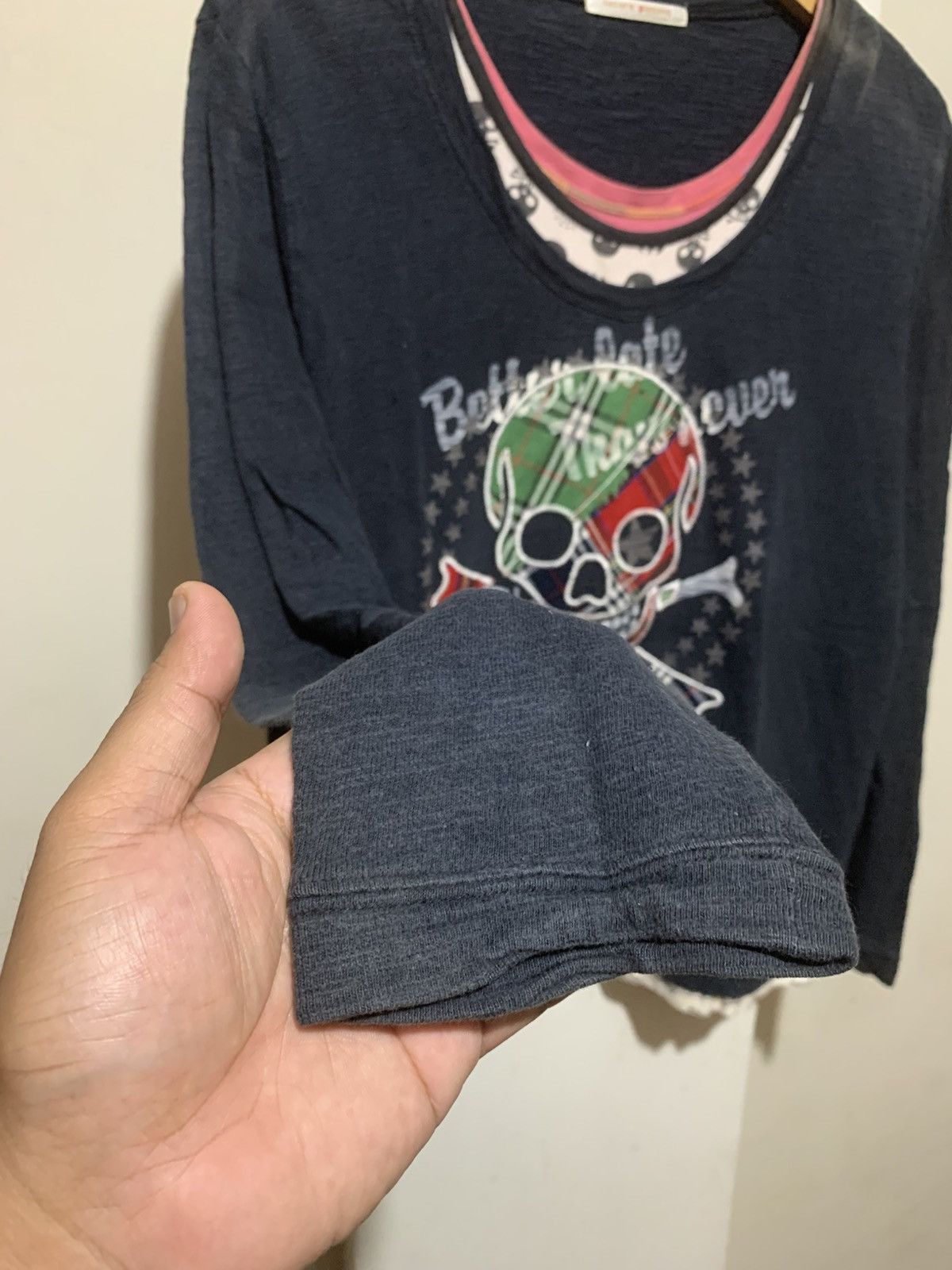 Hysteric Glamour × Undercover Japanese Sucure Pomme Skull Poem Triple Layer LongSleeve Tee Size US M / EU 48-50 / 2 - 2 Thumbnail