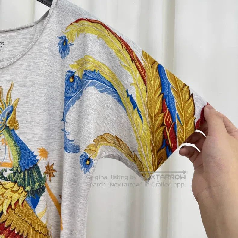 Hermes Hermes Gray phoenix print short sleeve Size XS / US 0-2 / IT 36-38 - 4 Thumbnail