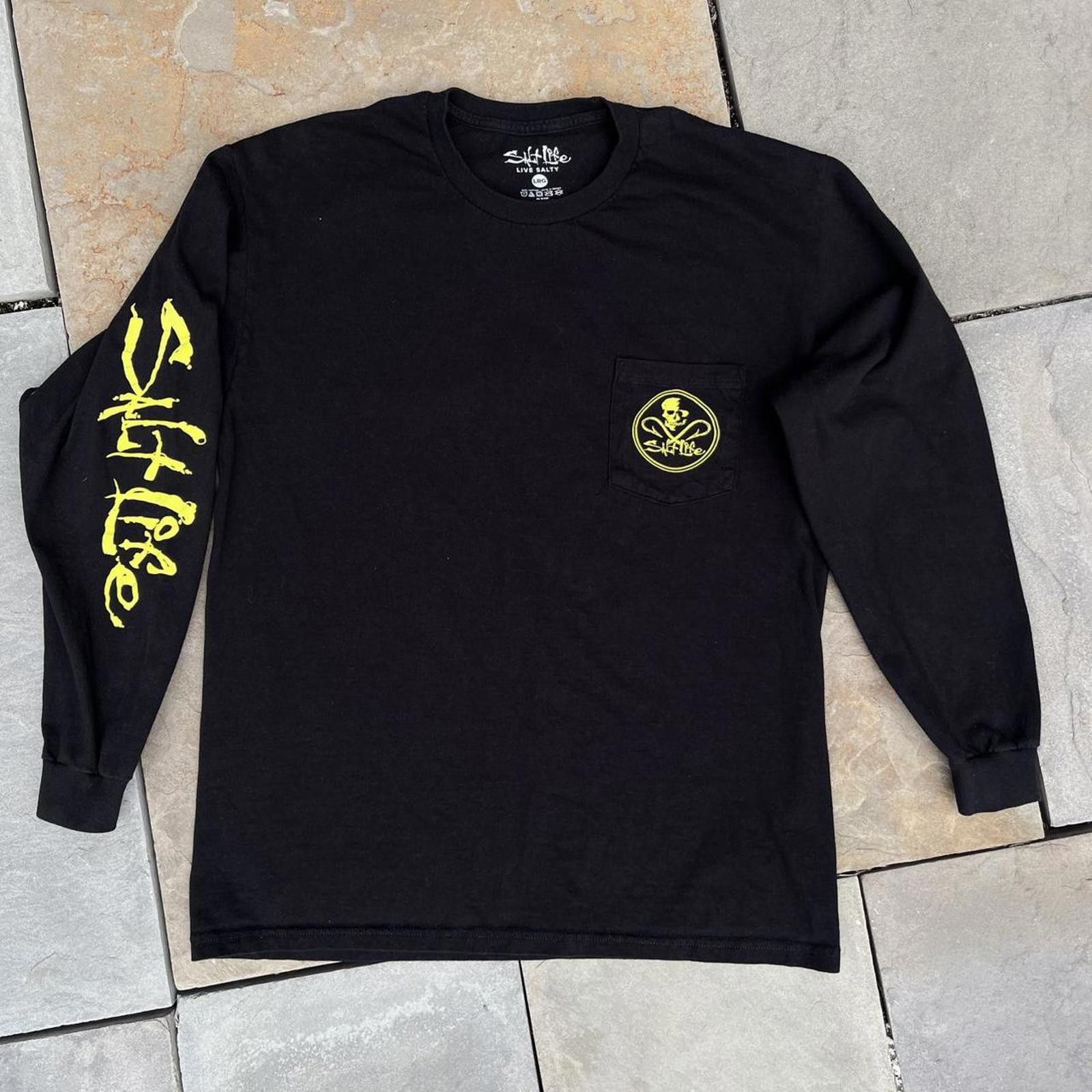 Other Salt Life Black + Yellow Green Raised Logo Long Sleeve Tee Size US L / EU 52-54 / 3 - 2 Thumbnail