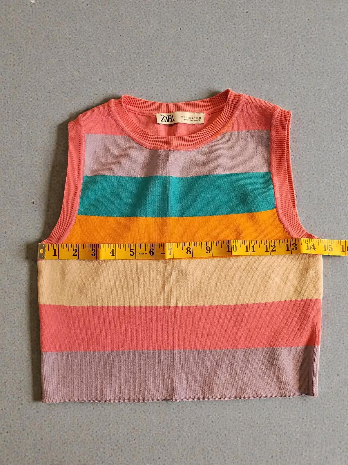 Zara ZARA Striped Knit Crop Top Size Large Size L / US 10 / IT 46 - 9 Thumbnail