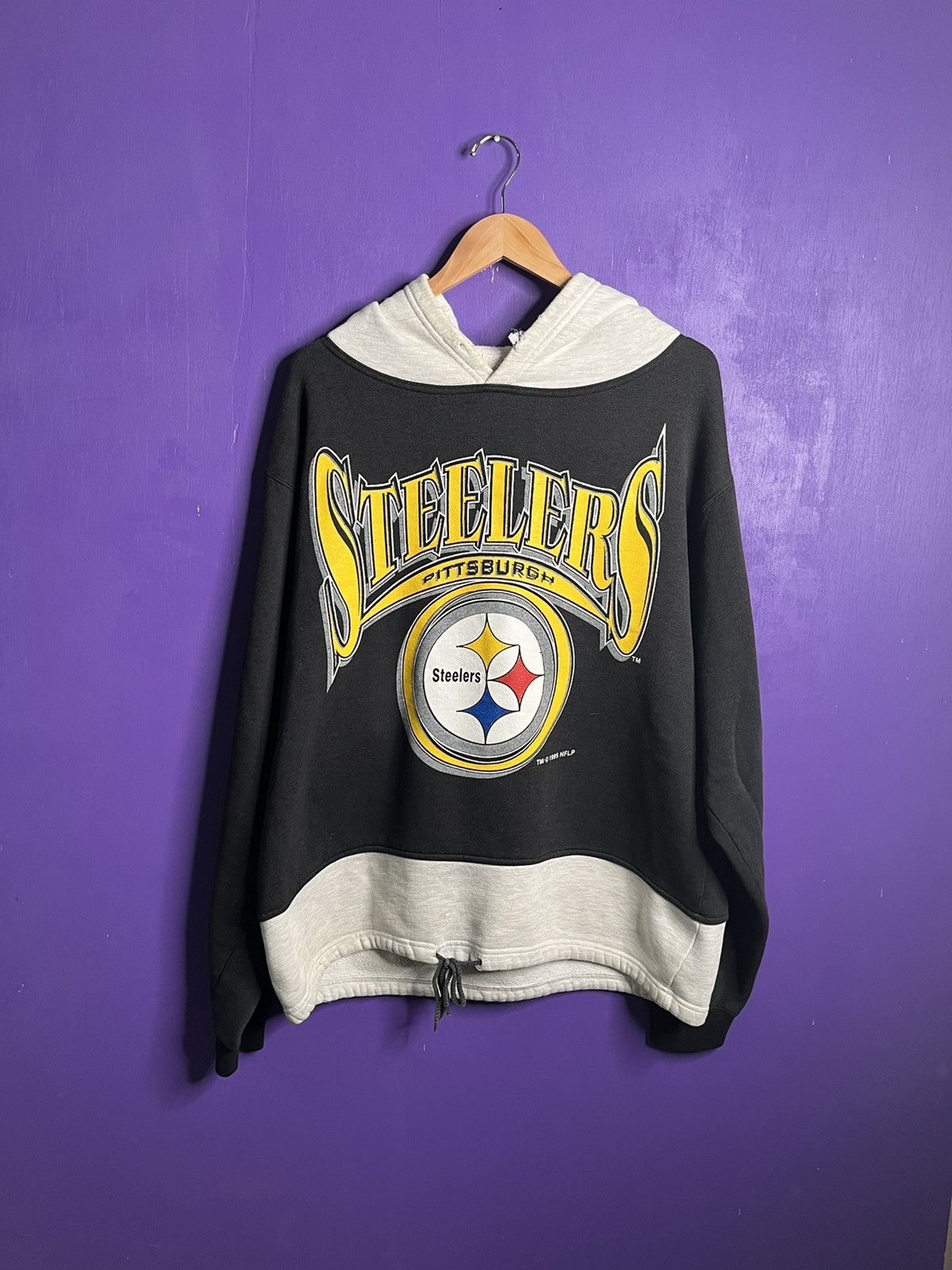Logo 7 × NFL × Vintage Vintage 1995 Pittsburgh Steelers two tone logo hoodie Size US XL / EU 56 / 4 - 1 Thumbnail