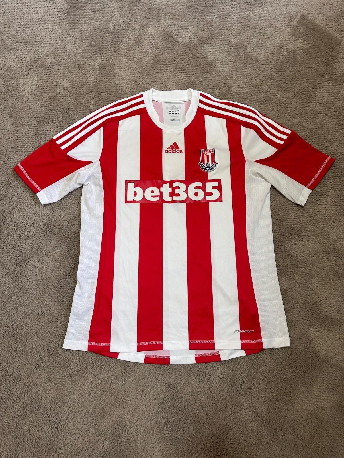 Adidas Stoke City Home 2012/2013Player Issue Football shirt soccer Size US L / EU 52-54 / 3 - 1 Thumbnail