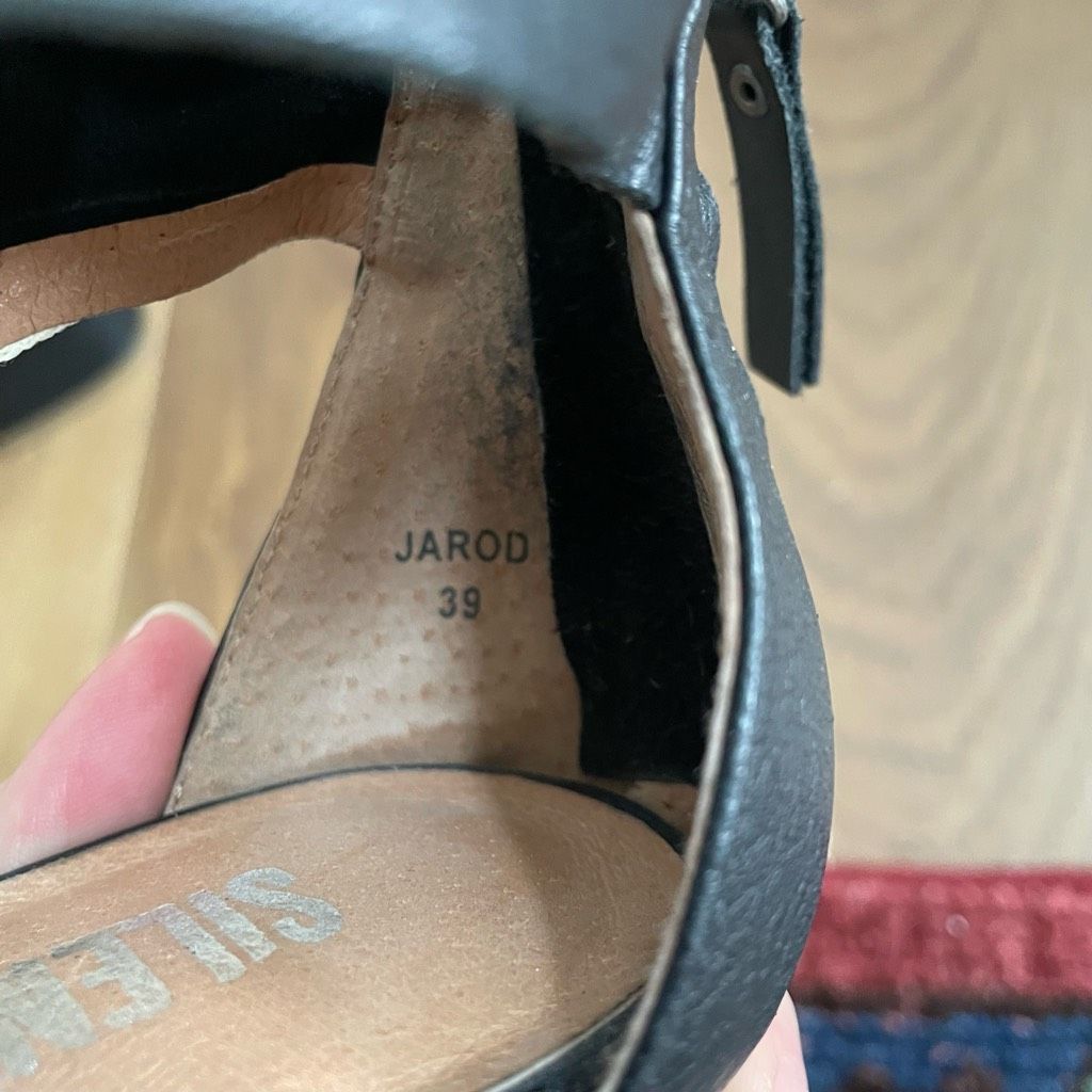 Anthropologie Anthropologie Silent D Leather Shooties Open Toe Block Heel $170 39 8.5 Size US 9 / IT 39 - 9 Thumbnail
