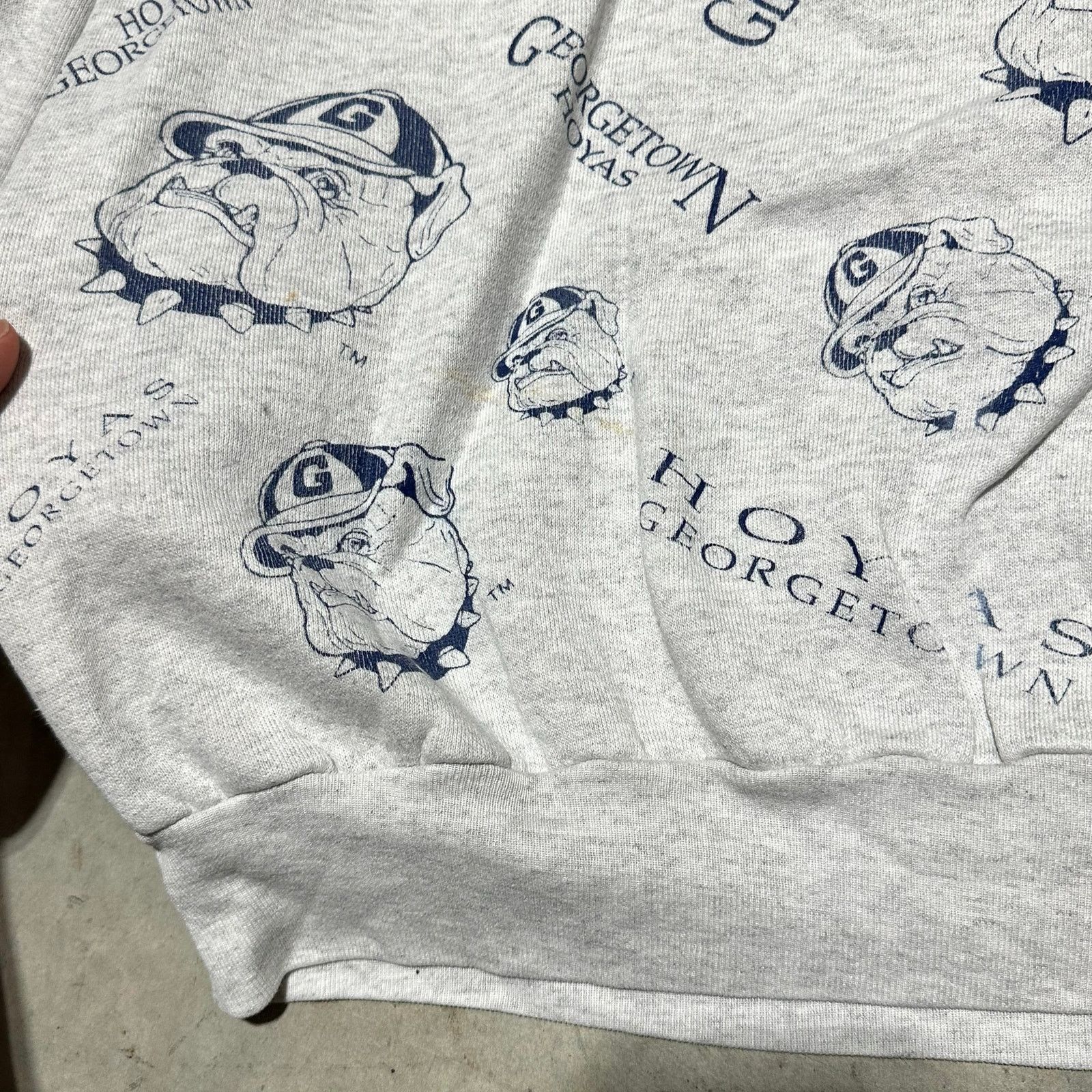 Starter Vintage GeorgeTown Hoyas AOP Sweater Size Large in Men Size US L / EU 52-54 / 3 - 7 Thumbnail