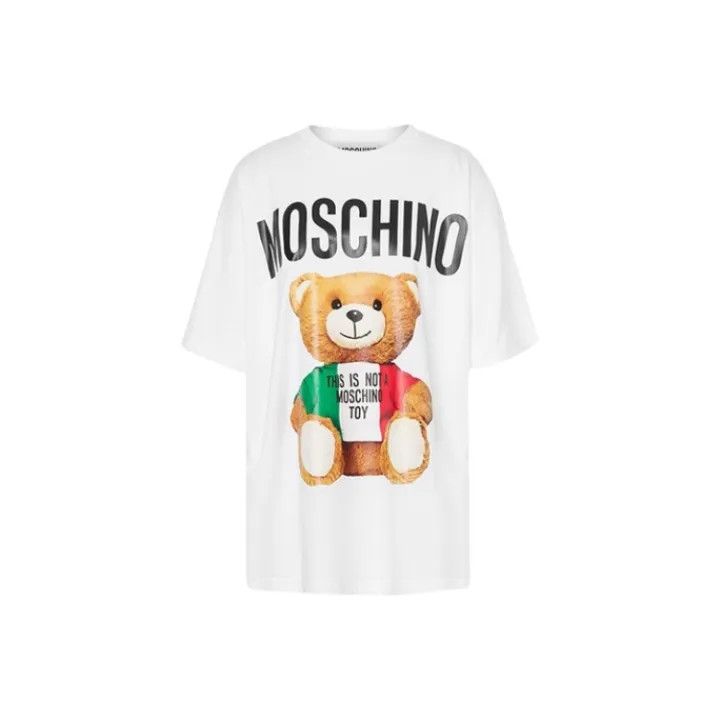 Moschino Moschino Bear Print Short Sleeve T-Shirt 0079 Size S / US 4 / IT 40 - 1 Thumbnail