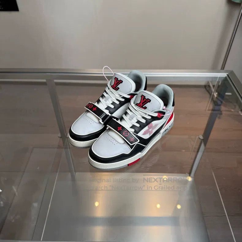 Louis Vuitton Louis Vuitton Trainer Black and Red Velcro shoes Size US 8 / EU 41 - 1 Thumbnail