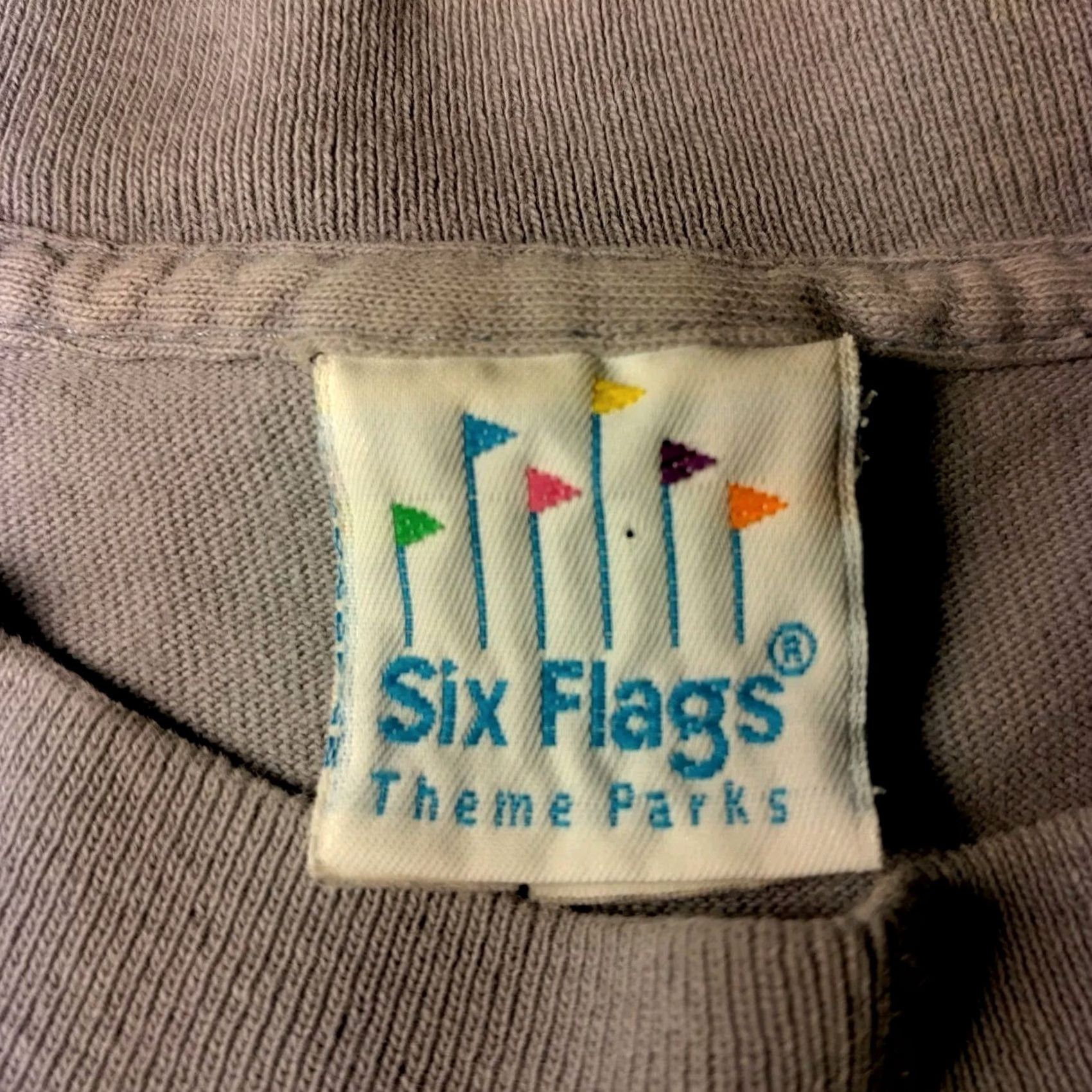 Vintage VINTAGE Six Flags Shirt S/M Blue Cotton Short Sleeve Crew Neck Regular Men Six Flags T Shirt Size US S / EU 44-46 / 1 - 7 Thumbnail