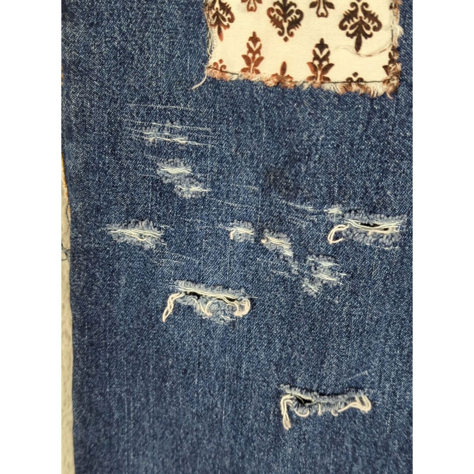 Levi's Levi's Jeans Patchwork Hippe Upcycled Woodstock Multicolor 14P Petites Women Straight Denim J15P? Size 36" / US 14 / IT 50 - 4 Thumbnail