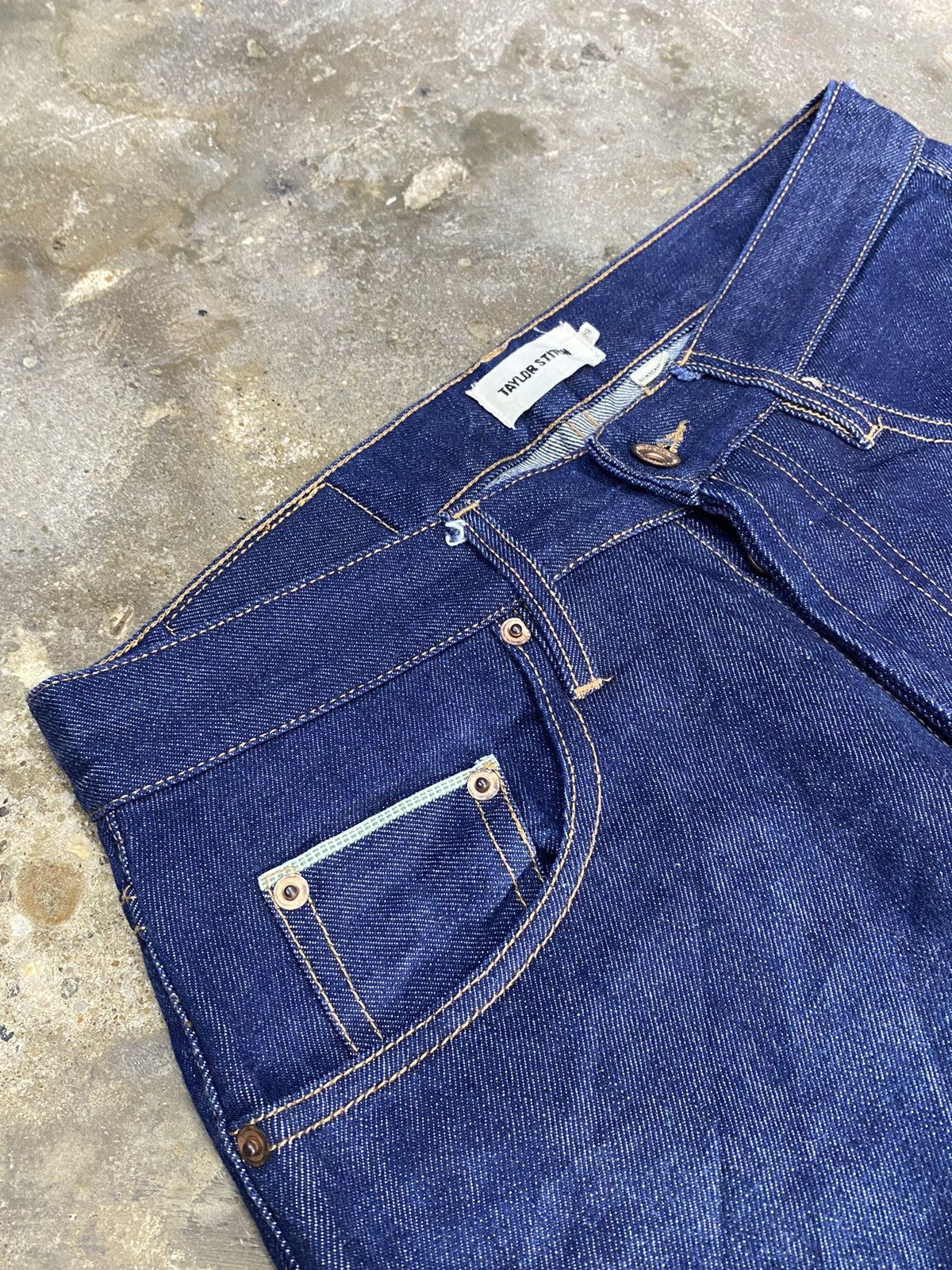 Japanese Brand × Vintage Taylor stitch selvedge blue jeans wash japanese brand Size US 29 - 4 Thumbnail