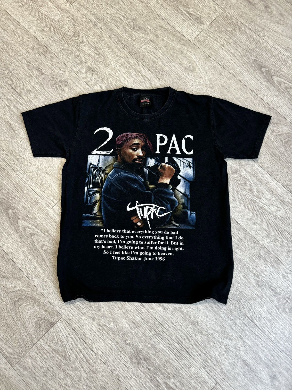 Band Tees 🔷Vintage 2Pac Big logo T-shirt 90s🔷 Size US L / EU 52-54 / 3 - 1 Thumbnail