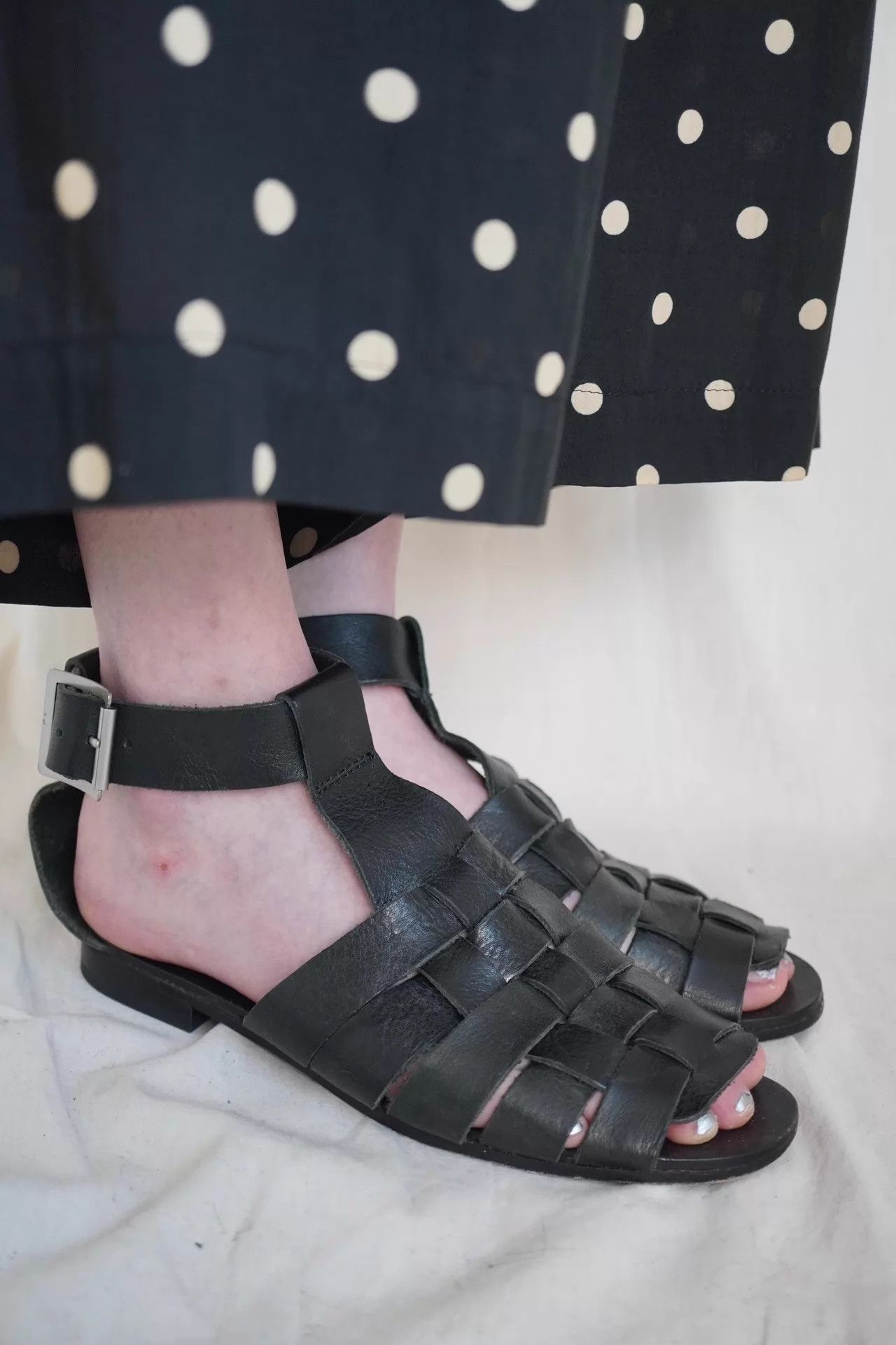 Junya Watanabe Junya Watanabe 1990s Soft Leather Woven Roman Sandal XS Size US 5.5 / IT 35.5 - 1 Thumbnail