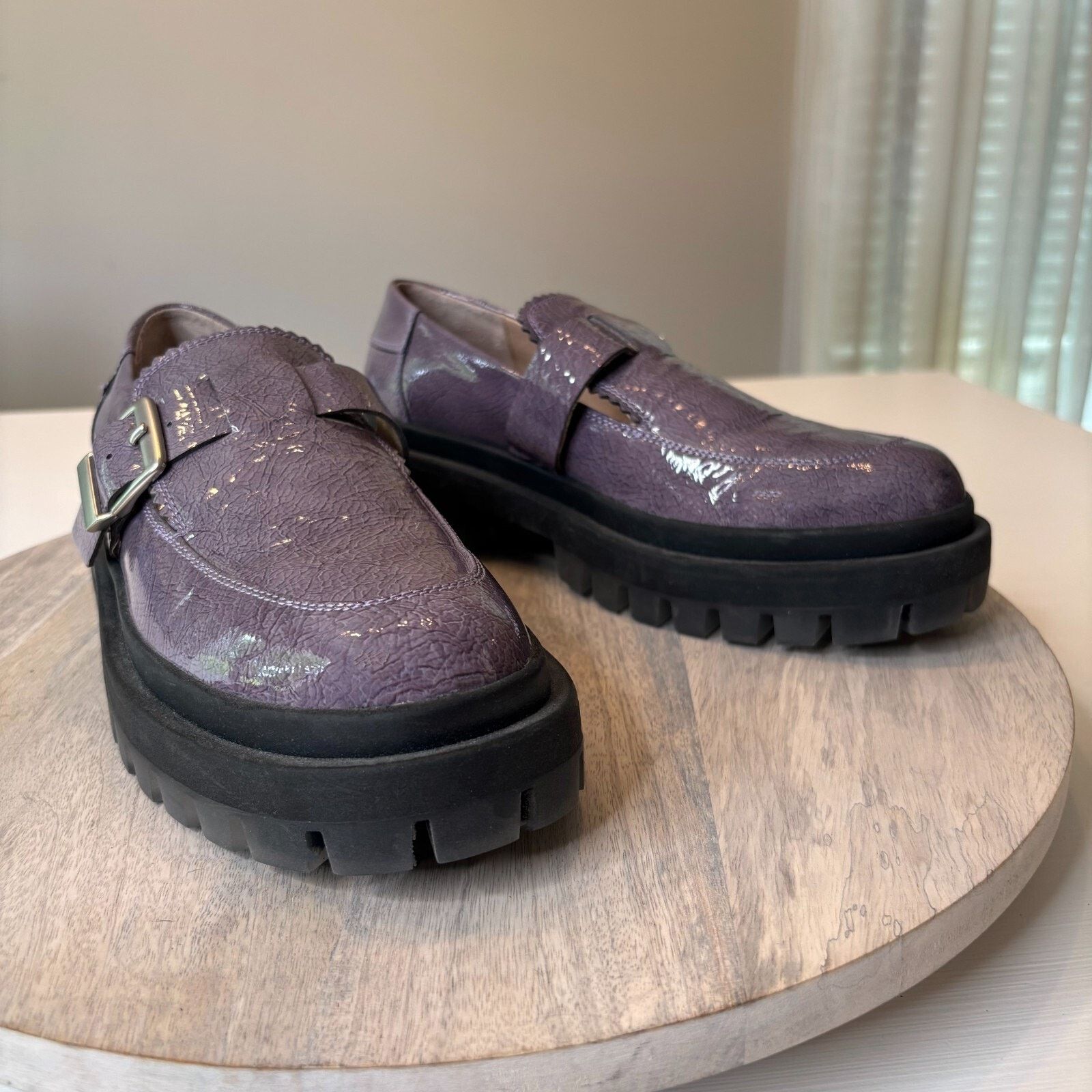 Free People Free People Mackensie MJ Loafer Purple Patent Leather Sz 7.5 Size US 7.5 / IT 37.5 - 1 Thumbnail