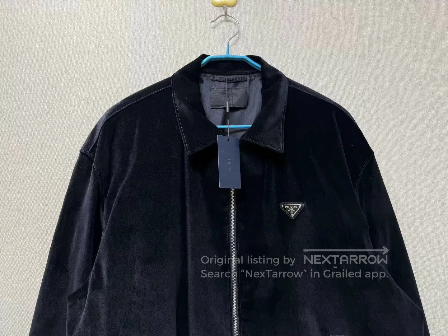 Prada prada black velvet zip jacket with logo. Size US XXL / EU 58 / 5 - 2 Thumbnail