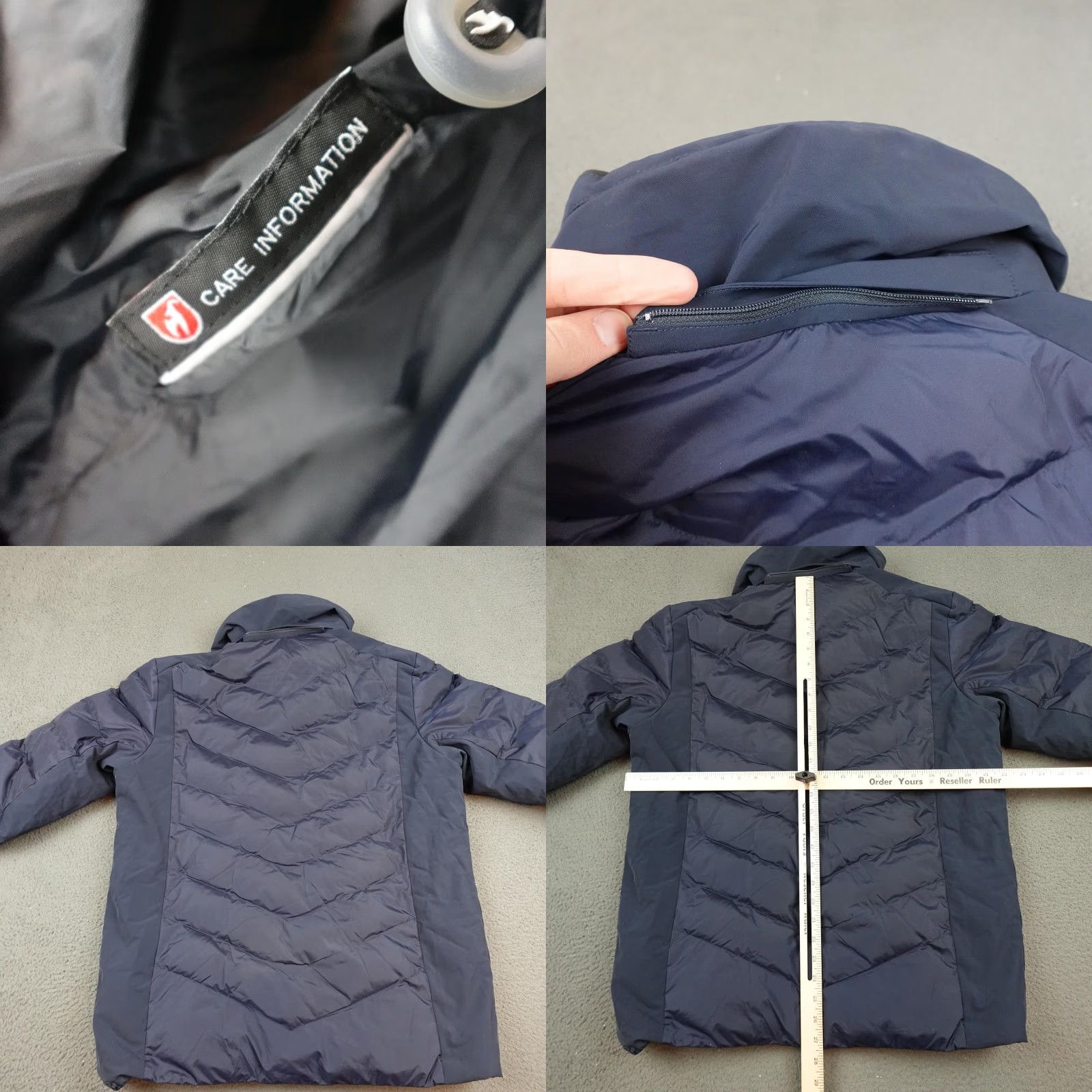 Vintage Toni Sailer Jacket Womens 50 Large Blue Ski Puffer Quilted Down Chevron Size XL / US 12-14 / IT 48-50 - 8 Thumbnail