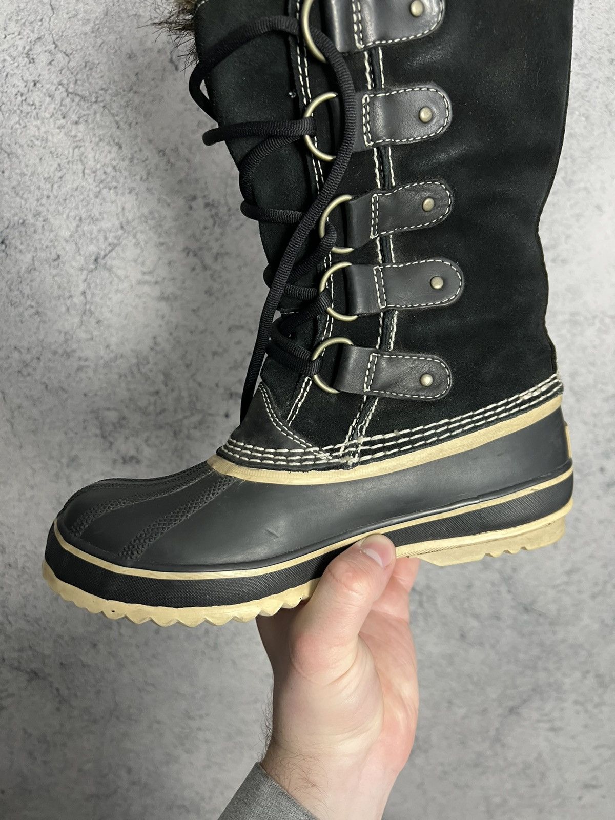 SOREL Sorel Duck Boots Faux Fur Lined Lace Up Winter Shoes Size US 6 / IT 36 - 22 Thumbnail