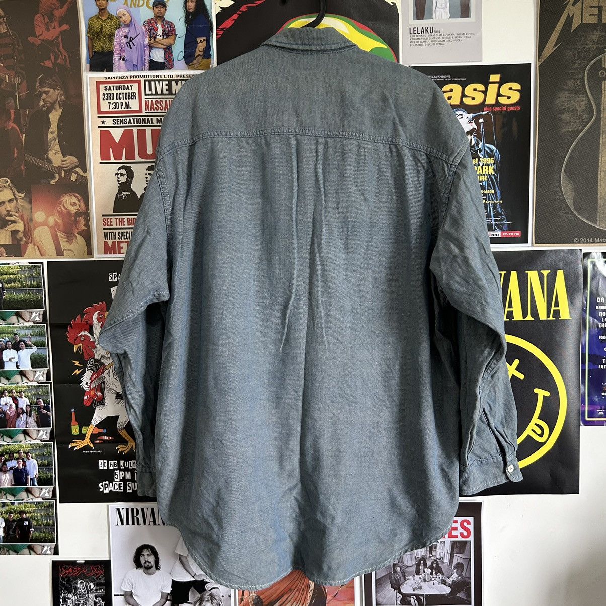 Vintage Vintage Synaps Hand Made Denim Button Down Long Sleeve Shirt Size US XL / EU 56 / 4 - 7 Thumbnail