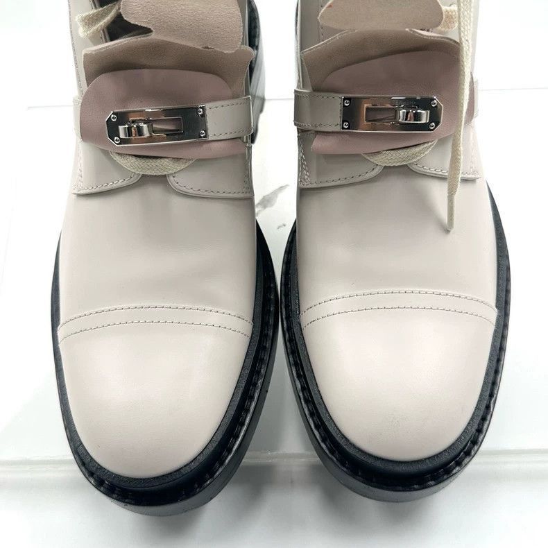 Hermes Hermes Kelly Short Boots in Ivory Color-2506 Size US 7 / IT 37 - 6 Thumbnail