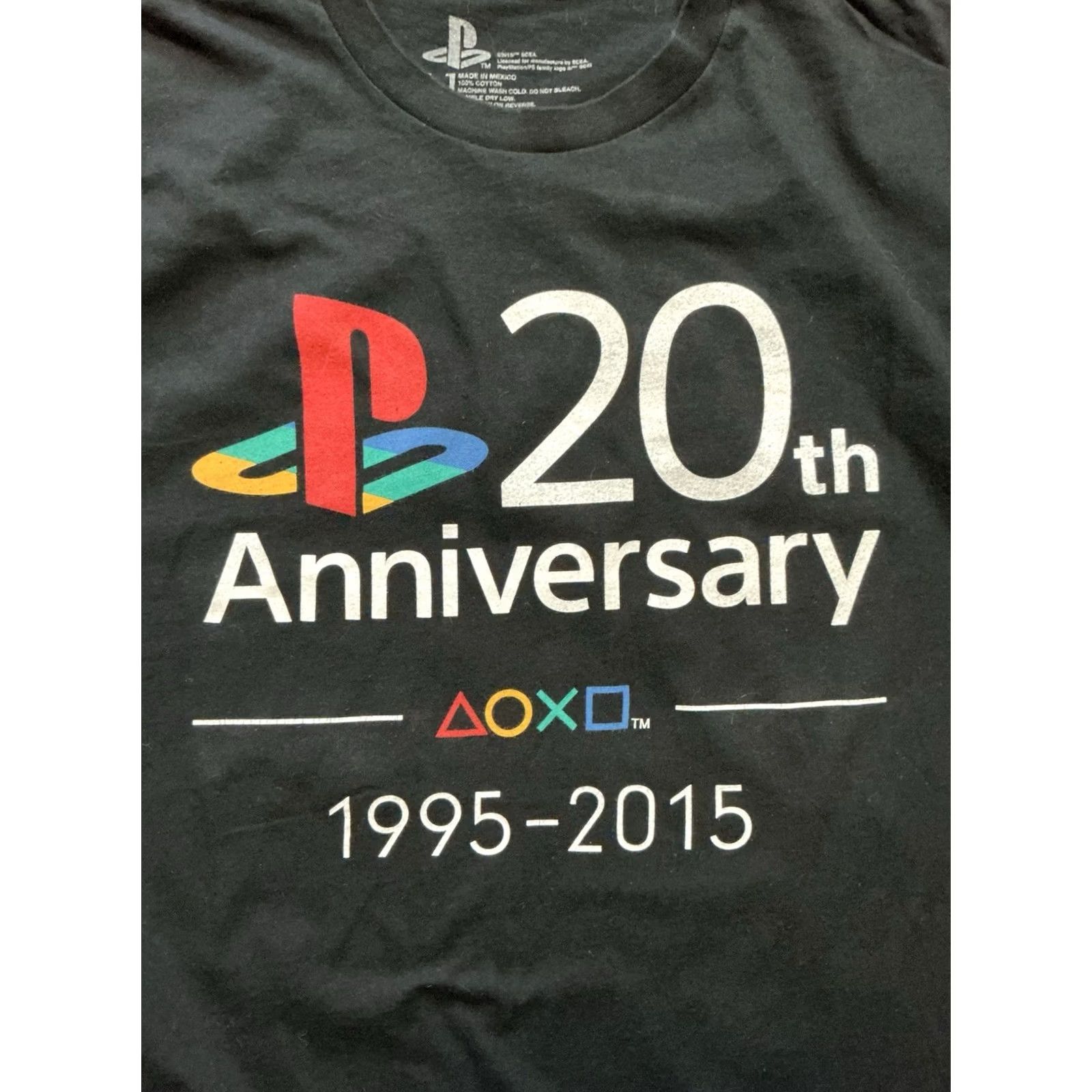 Sony Sony PlayStation 20th Anniversary T-Shirt Mens L Black Graphic S/S Shirt Size US L / EU 52-54 / 3 - 6 Thumbnail