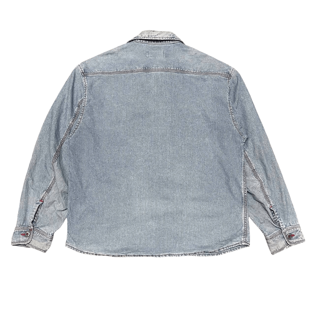Japanese Brand Vintage Blue One Hickory Striped Lampo Zipper Jacket Size US L / EU 52-54 / 3 - 10 Thumbnail