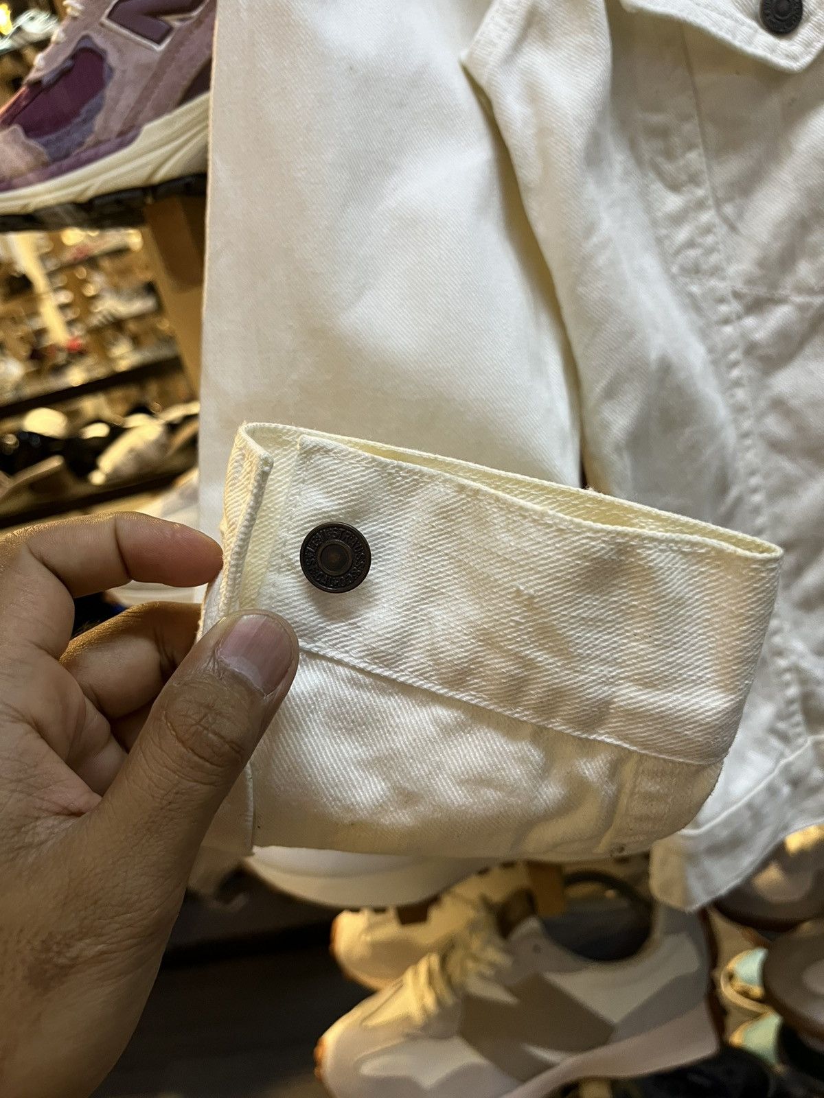 Levi's × Levi's Vintage Clothing × Vintage Vintage Levi’s white demin jacket rare Size US M / EU 48-50 / 2 - 3 Thumbnail