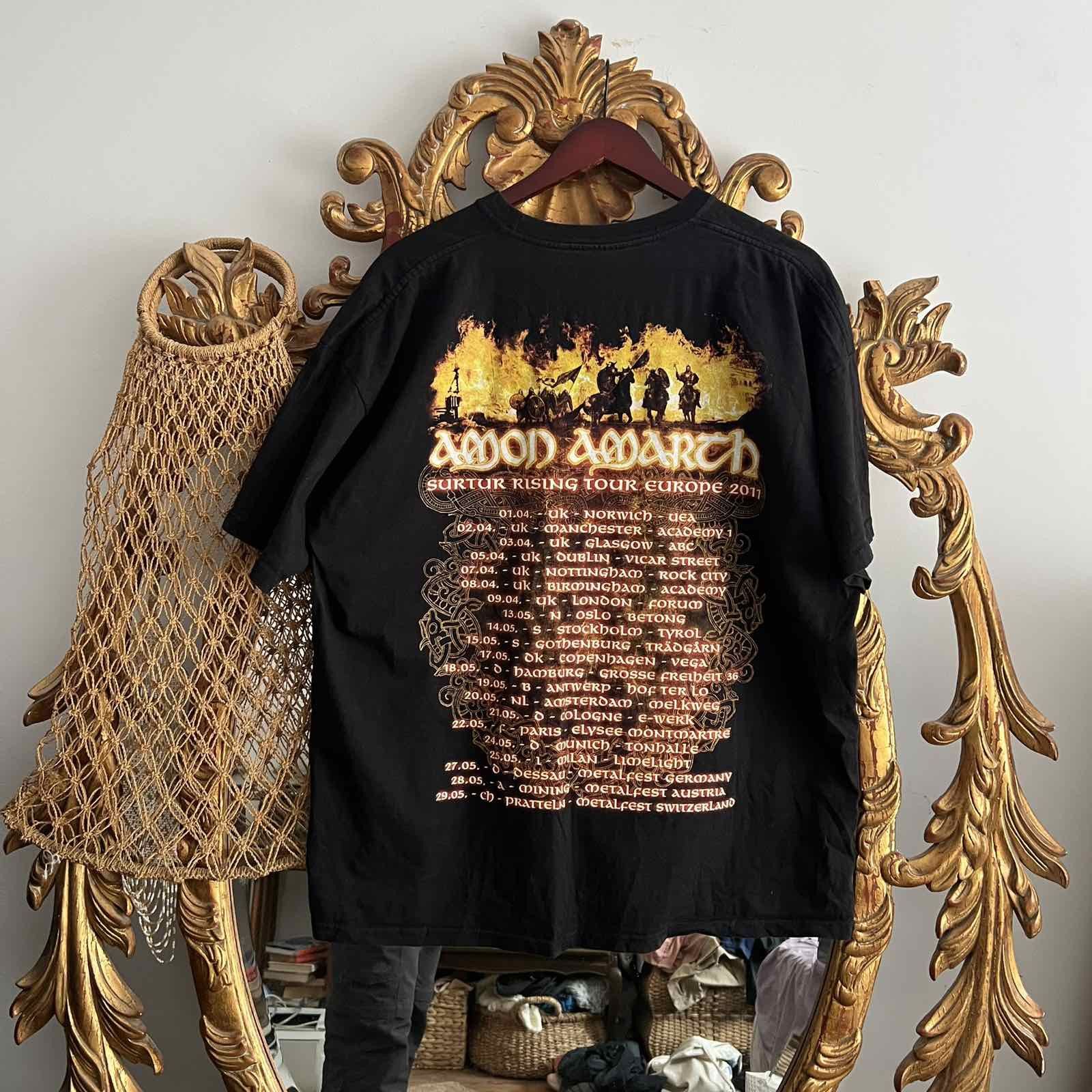 Band Tees Vintage 2011 Amon Amarth Tour Tee Sz XXL Size US XXL / EU 58 / 5 - 2 Thumbnail