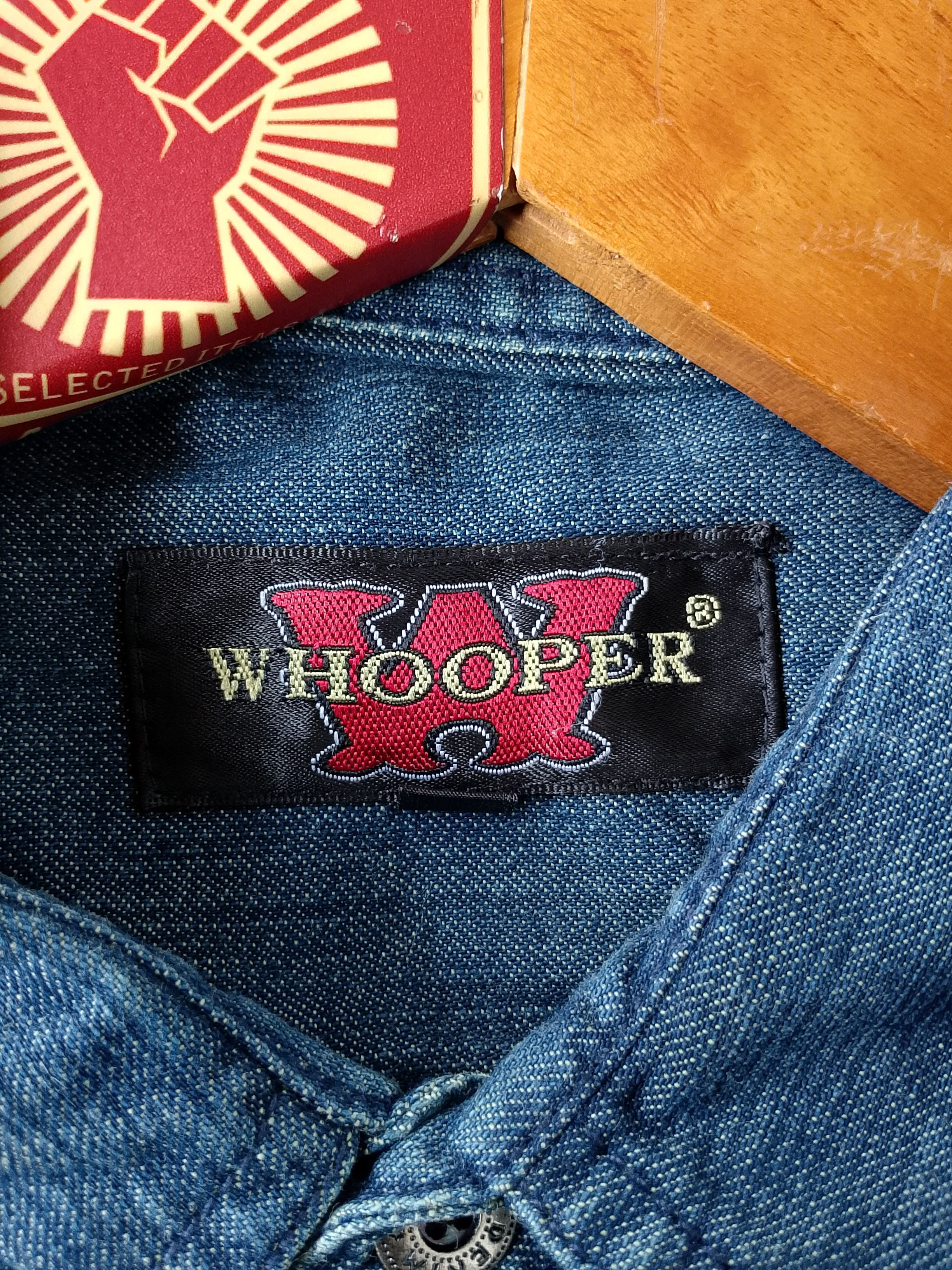 Other Whooper Distressed Indigo Denim Patched Utility Shirt Size US M / EU 48-50 / 2 - 8 Thumbnail