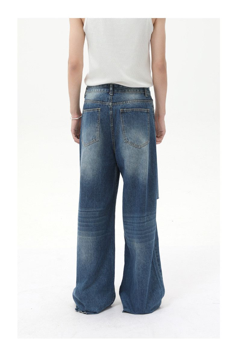 Japanese Brand × Jean American oversize washed ripped distressed street jeans Size US 32 / EU 48 - 5 Thumbnail