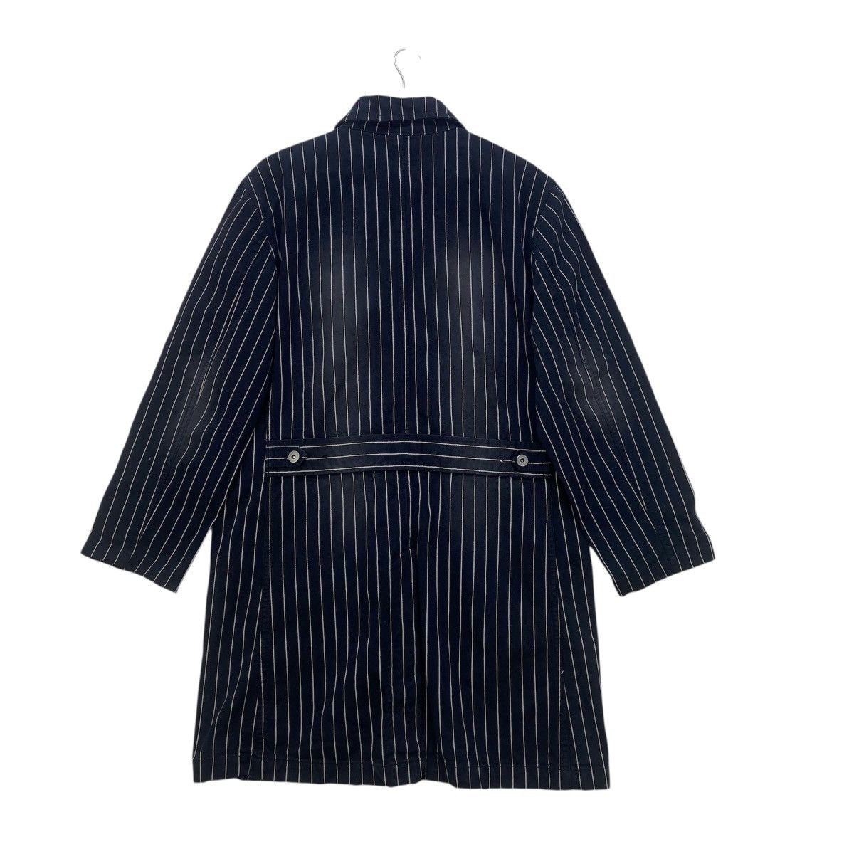 Japanese Brand Japanese Brand Thanx God Stripes Distressed Denim Jacket Size US S / EU 44-46 / 1 - 4 Thumbnail