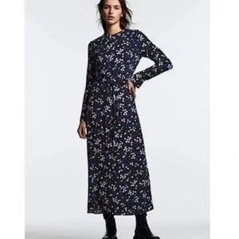 Zara Zara Black Multicolor Confetti Dot Print Maxi Dress Size M / US 6-8 / IT 42-44 - 12 Thumbnail
