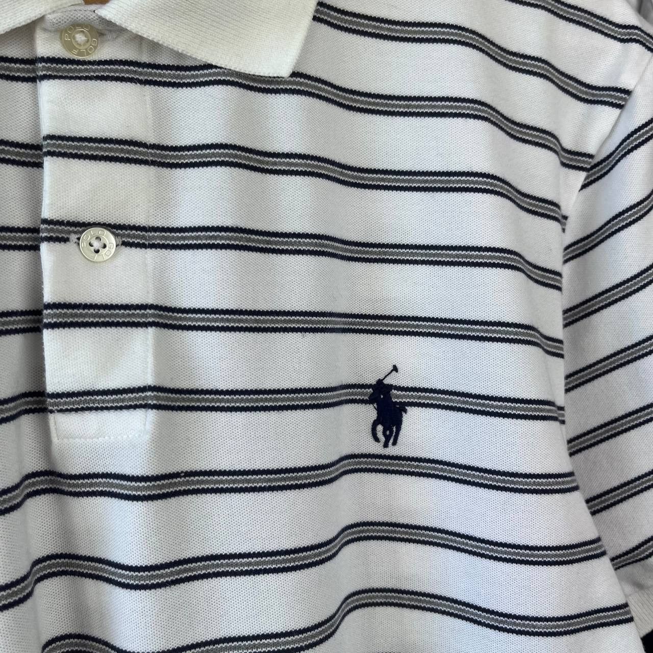 Polo Ralph Lauren Ralph Lauren Polo Golf White/Black Striped Polo Tshirt Size US L / EU 52-54 / 3 - 3 Thumbnail
