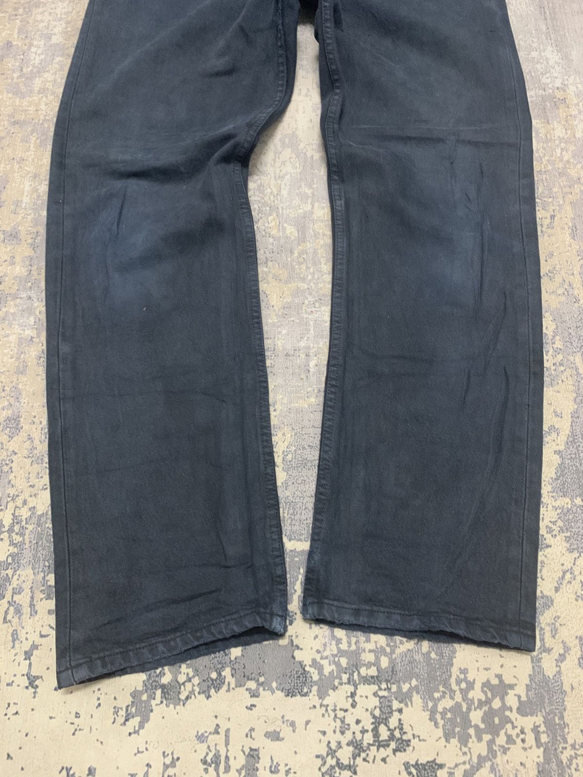 Levi's VINTAGE LEVI'S 501 FADED RIPPED JEAN BLACK WASH Size US 33 - 3 Thumbnail