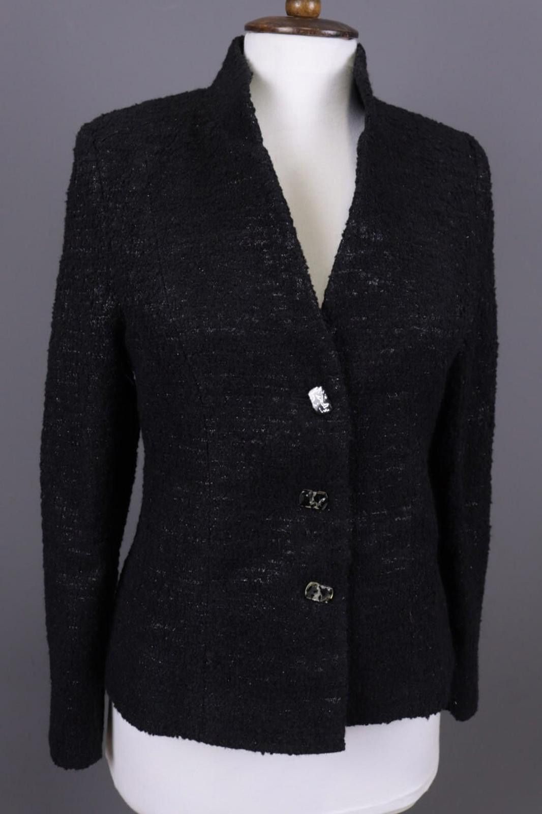 Designer Max Mara Black Baby Camelhair Business Blazer Jacket Size M / US 6-8 / IT 42-44 - 5 Thumbnail