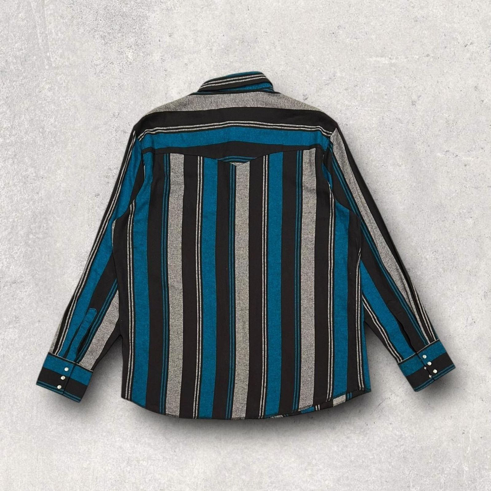 Wrangler Wrangler NWT Western Striped Long Sleeve Wool ButtonUp Shirt Size US XL / EU 56 / 4 - 3 Thumbnail