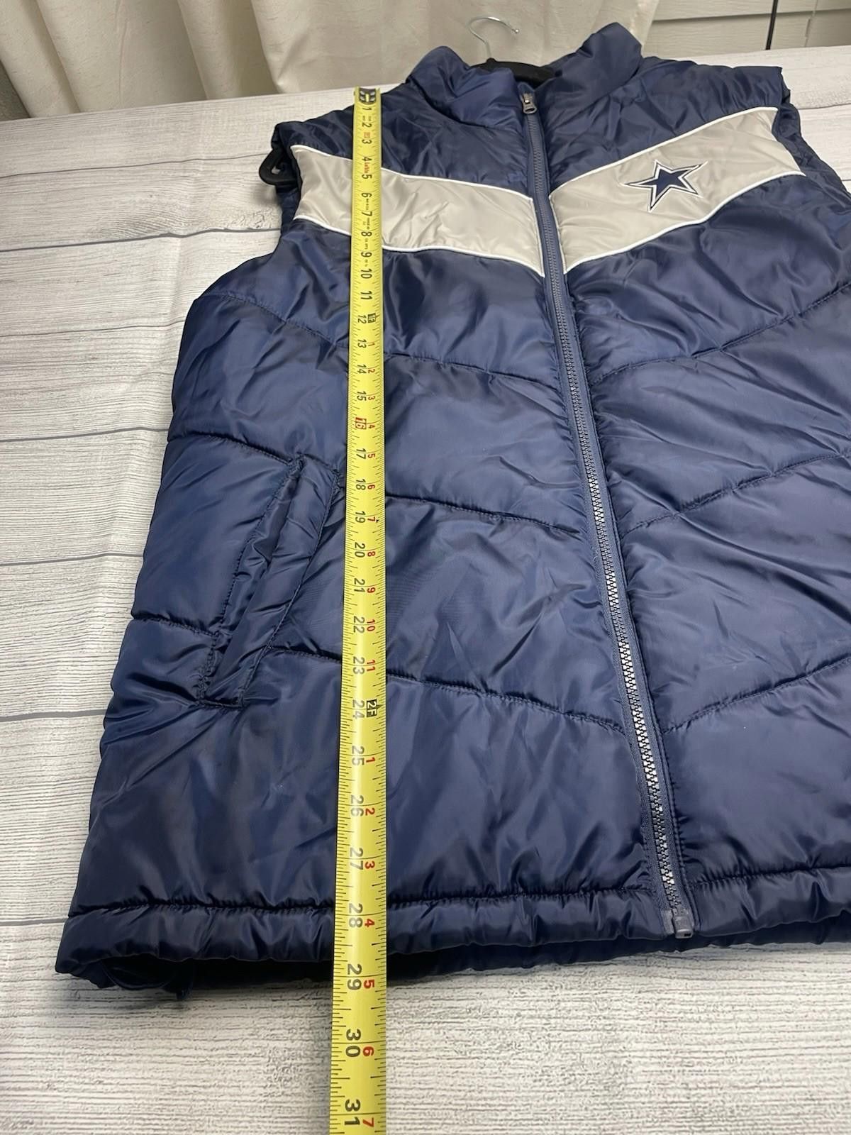Other NFL Dallas Cowboys Puffer Vest Navy Men Size M Football Size ONE SIZE - 4 Thumbnail