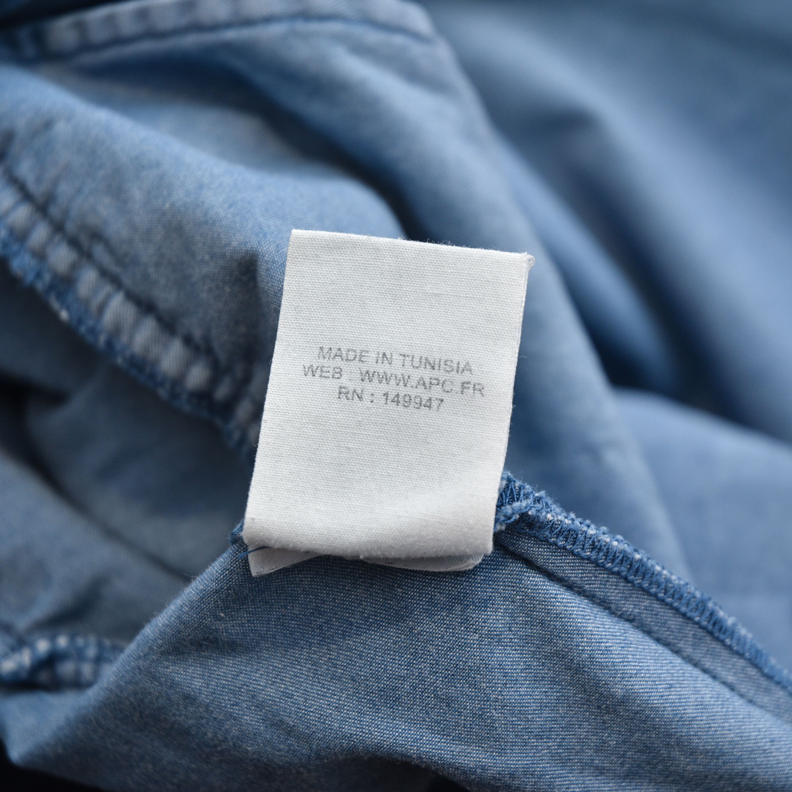 A.P.C. A.P.C. Hoshi Denim Shirt Dress Ruffle Collar Frill Detail Size S / US 4 / IT 40 - 13 Thumbnail